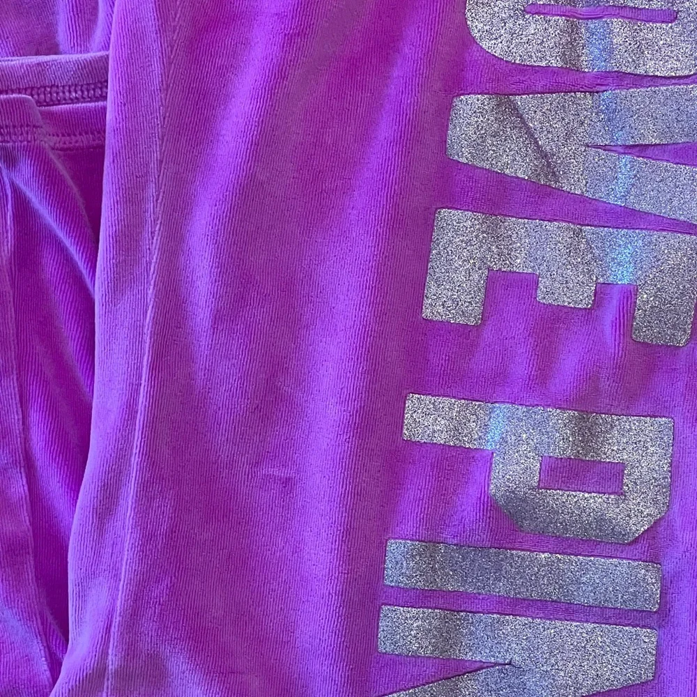 Y2K PINK Victorias Secret Purple Velour Velvet Track Suit Set Small Medium - Picture 14 of 15